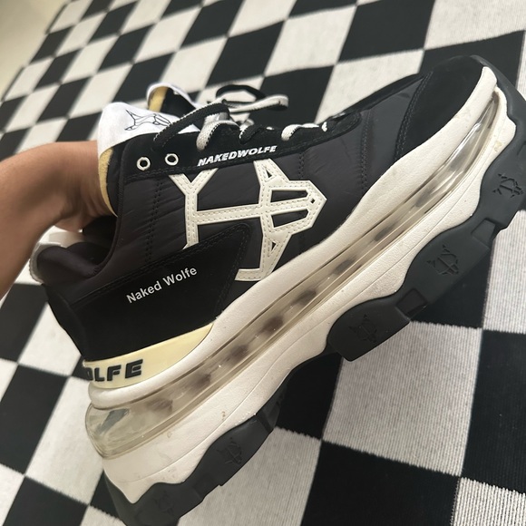 Naked Wolfe FIGHTER chunky platform sneakers LEATHER - Picture 1 of 2